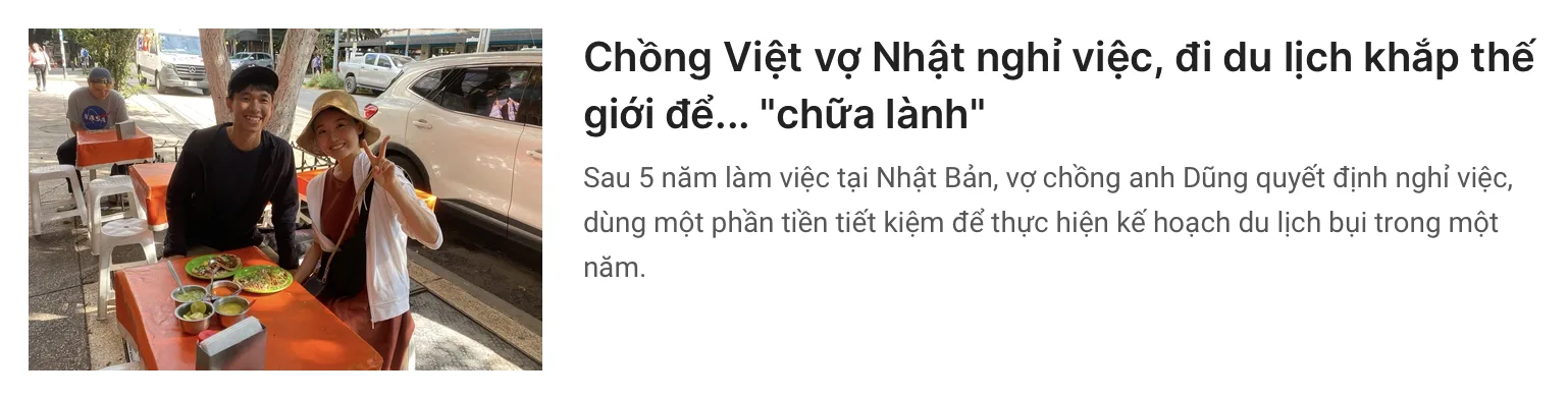 Chồng Việt vợ Nhật nghỉ việc, đi du lịch khắp thế giới để... "chữa lành"